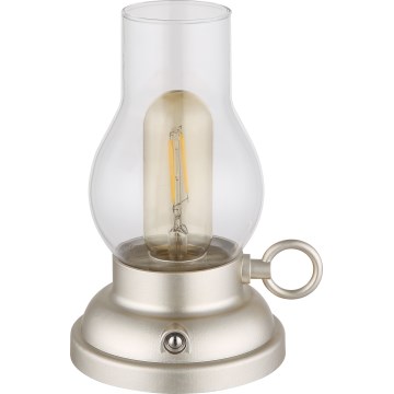 Globo - LED Stmívatelná nabíjecí dotyková stolní lampa LED/1W/3,7V 1200 mAh matný chrom