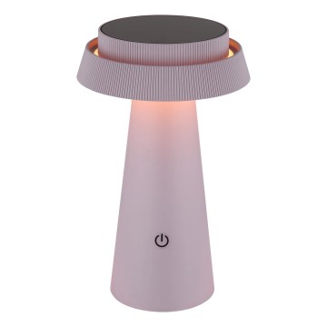Globo - LED Stmívatelná solární dotyková lampa LED/4W/3,7W IP54 růžová
