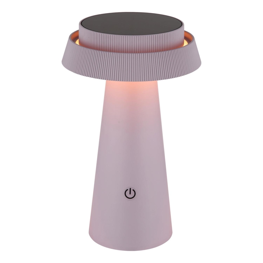 Globo - LED Stmívatelná solární dotyková lampa LED/4W/3,7W IP54 růžová