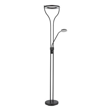Globo - LED Stmívatelná stojací lampa LED/20W/230V + LED/4W 3000K černá