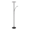 Globo - LED Stmívatelná stojací lampa LED/28W/230V + LED/5W 3000K černá
