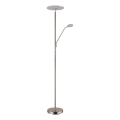 Globo - LED Stmívatelná stojací lampa LED/28W/230V + LED/5W 3000K matný chrom