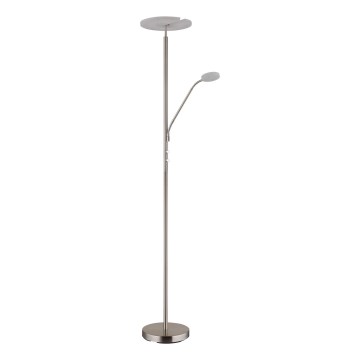 Globo - LED Stmívatelná stojací lampa LED/28W/230V + LED/5W 3000K matný chrom