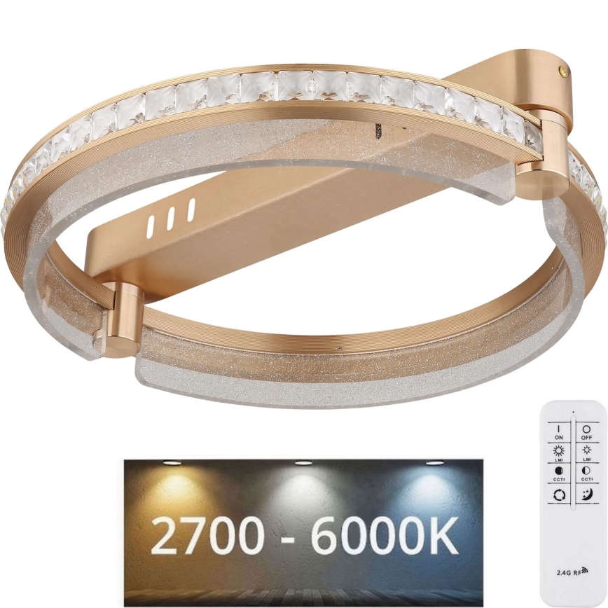 Globo - LED Stmívatelné křišťálové stropní svítidlo LED/36W/230V 2700K-6000K + dálkové ovládání