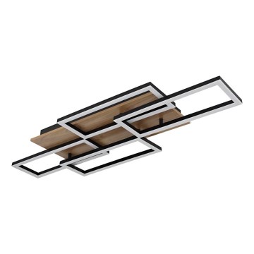 Globo - LED Stmívatelné stropní svítidlo LED/40W/230V 2700-6500K 32,5x87,5 cm hnědá/černá + dálkové ovládání