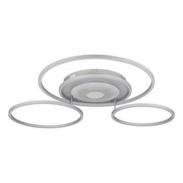 Globo - LED Stmívatelné stropní svítidlo LED/60W/230V 2700-6500K 80,8x99,2 cm stříbrná + dálkové ovládání