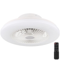 Globo - LED Stmívatelné stropní svítidlo s ventilátorem LED/30W/230V 3000-6500K + dálkové ovládání