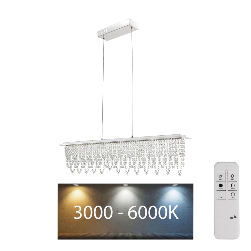 Globo - LED Stmívatelný křišťálový lustr na lanku LED/24W/230V 3000-6000K + dálkové ovládání