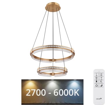 Globo - LED Stmívatelný křišťálový lustr na lanku LED/78W/230V 2700K-6000K + dálkové ovládání