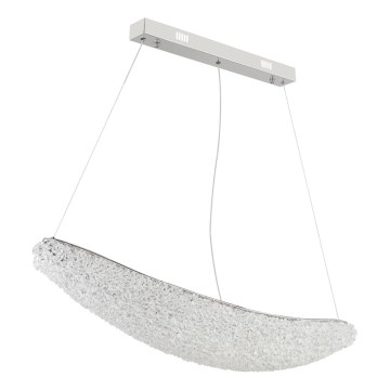Globo - LED Stmívatelný lustr na lanku LED/40W/230V 2700-6000K lesklý chrom + dálkové ovládání