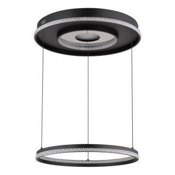 Globo - LED Stmívatelný lustr na lanku LED/54W/230V 2700-6500K pr. 60 cm černá + dálkové ovládání