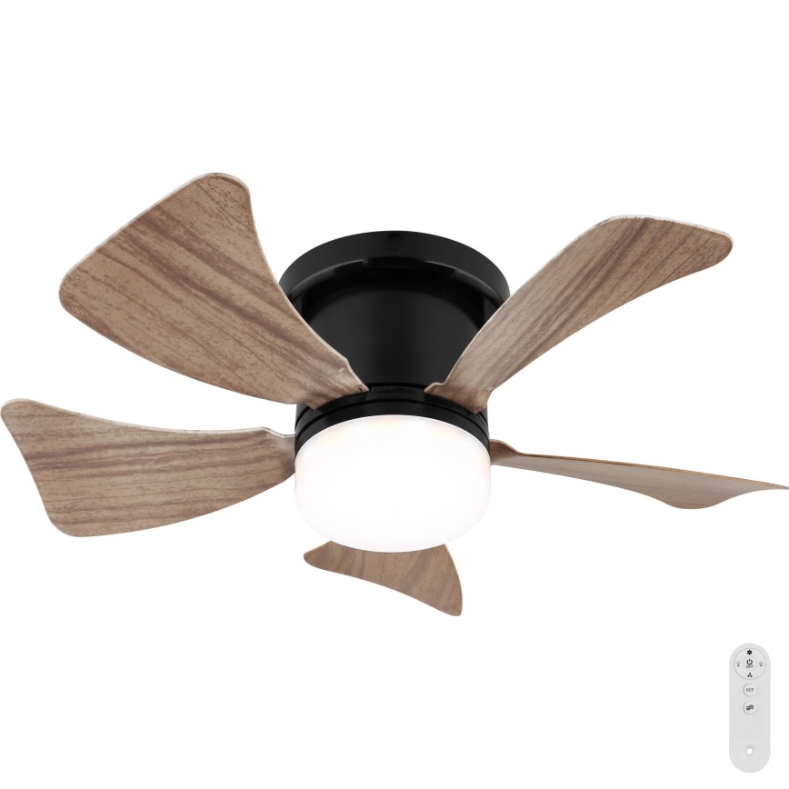 Globo - LED Stmívatelný stropní ventilátor LED/10W/230V 3000-6500K hnědá + dálkové ovládání