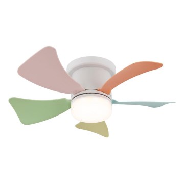 Globo - LED Stmívatelný stropní ventilátor LED/10W/230V 3000-6500K pestrobarevná + dálkové ovládání