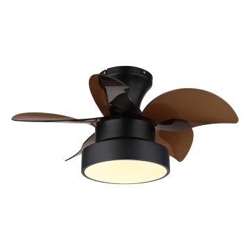 Globo - LED Stmívatelný stropní ventilátor LED/22W/230V 3000/4500/6000K hnědá + dálkové ovládání