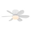 Globo - LED Stmívatelný stropní ventilátor LED/5W/230V 2700-6500K bílá + dálkové ovládání
