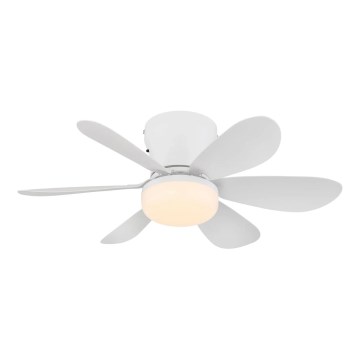Globo - LED Stmívatelný stropní ventilátor LED/5W/230V 2700-6500K bílá + dálkové ovládání