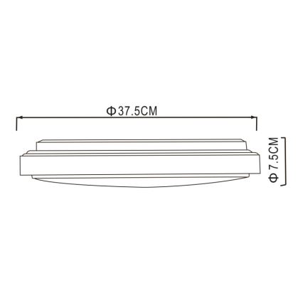 Globo - LED Stropní svítidlo LED/24W/230V 3000/4000/6000K pr. 37,5 cm