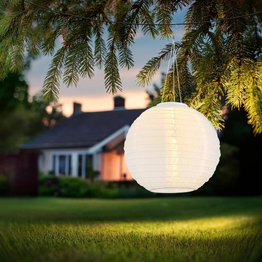 Globo - LED Závěsné solární svítidlo LED/0,5W/3V IP44 bílá 300 mAh