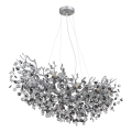 Globo - Lustr na lanku 10xE14/40W/230V stříbrná