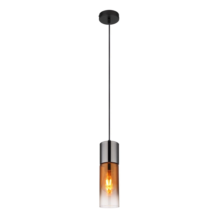 Globo - Lustr na lanku 1xE27/25W/230V pr. 10,5 cm černá/měděná