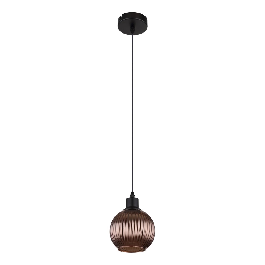 Globo - Lustr na lanku 1xE27/25W/230V pr. 15 cm měď