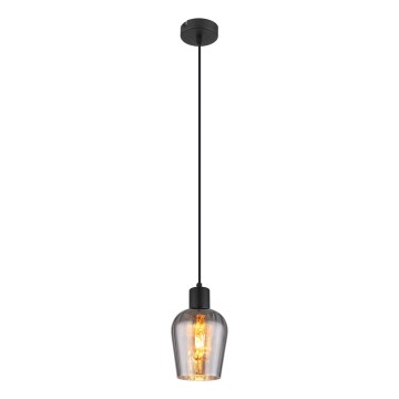 Globo - Lustr na lanku 1xE27/40W/230V pr. 13,5 cm černá