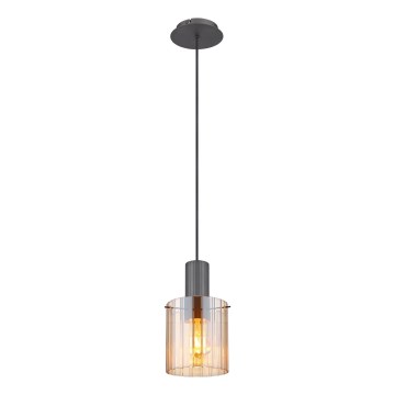 Globo - Lustr na lanku 1xE27/40W/230V pr. 18 cm hnědá