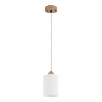 Globo - Lustr na lanku 1xE27/60W/230V dub/bílá