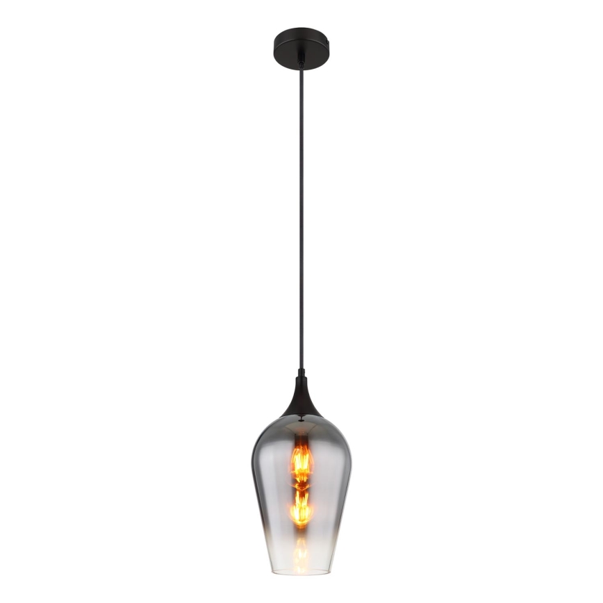 Globo - Lustr na lanku 1xE27/60W/230V pr. 18 cm černá