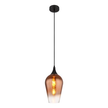 Globo - Lustr na lanku 1xE27/60W/230V pr. 18 cm měděná