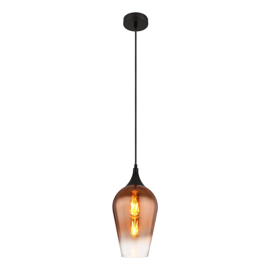 Globo - Lustr na lanku 1xE27/60W/230V pr. 18 cm měděná