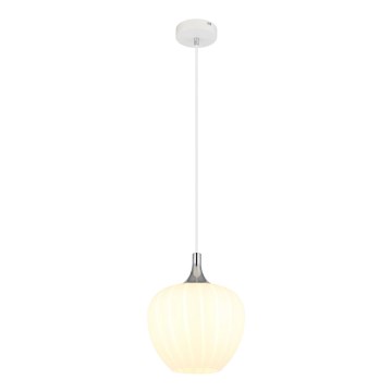 Globo - Lustr na lanku 1xE27/60W/230V pr. 24 cm bílá