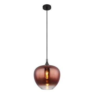 Globo - Lustr na lanku 1xE27/60W/230V pr. 29 cm měděná