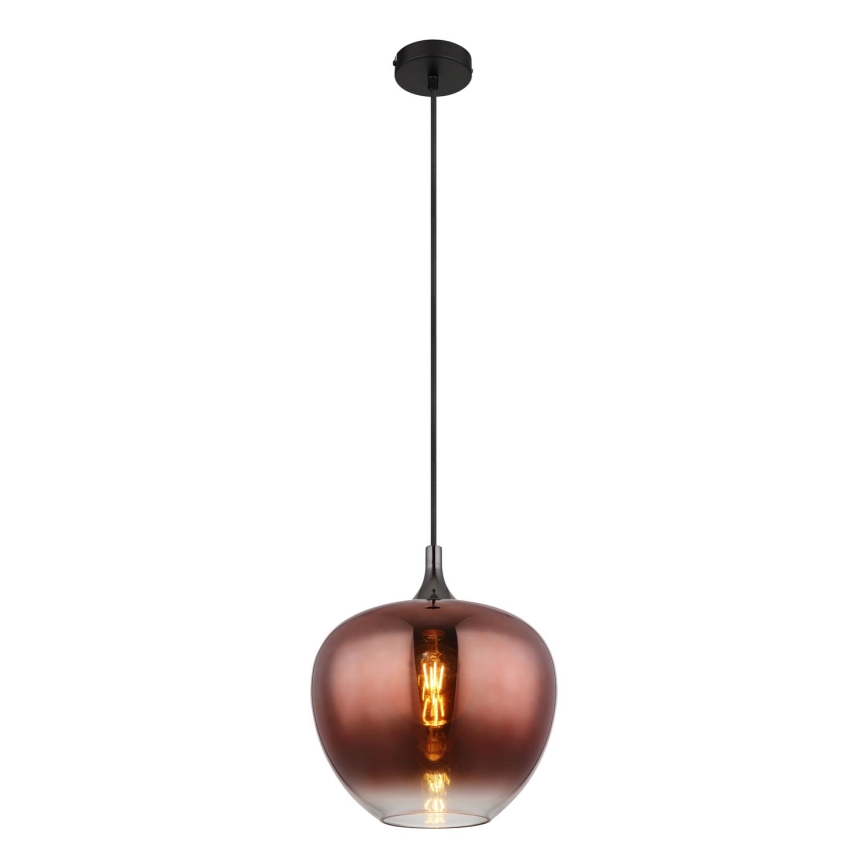 Globo - Lustr na lanku 1xE27/60W/230V pr. 29 cm měděná
