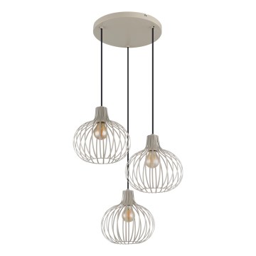 Globo - Lustr na lanku 3xE27/40W/230V béžová
