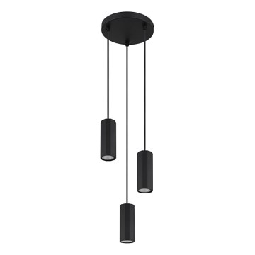 Globo - Lustr na lanku 3xGU10/25W/230V černá