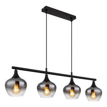 Globo - Lustr na lanku 4xE27/40W/230V černá