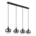 Globo - Lustr na lanku 4xE27/40W/230V černá
