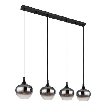 Globo - Lustr na lanku 4xE27/40W/230V černá