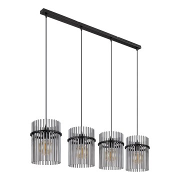 Globo - Lustr na lanku 4xE27/60W/230V černá