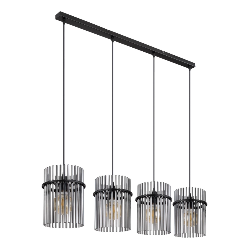 Globo - Lustr na lanku 4xE27/60W/230V černá