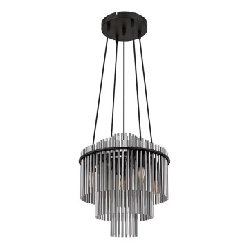 Globo - Lustr na lanku 5xE14/40W/230V černá
