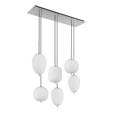 Globo - Lustr na lanku 6xE14/40W/230V lesklý chrom
