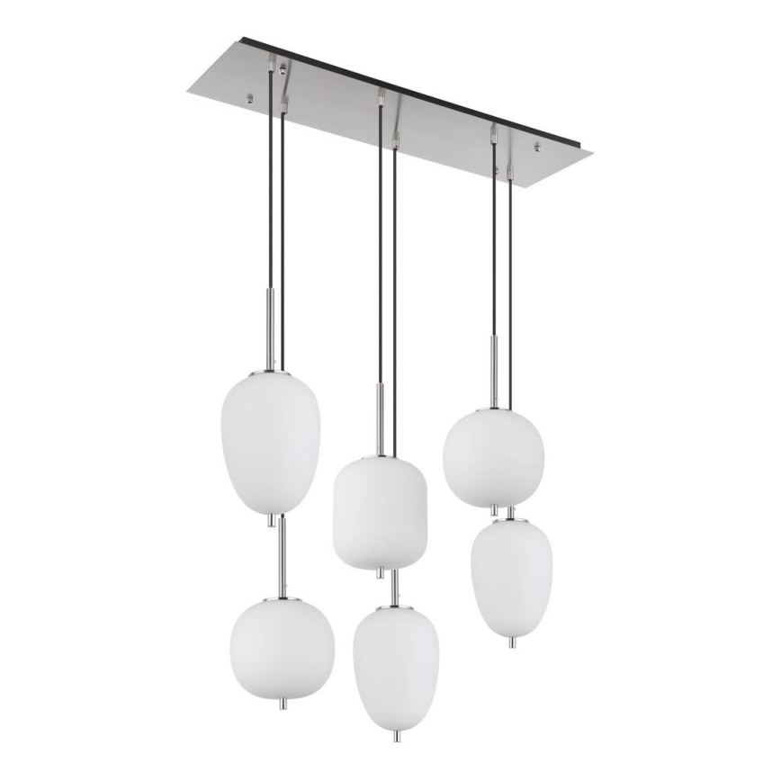 Globo - Lustr na lanku 6xE14/40W/230V lesklý chrom