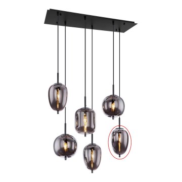Globo - Náhradní sklo k lustru BLACKY E14 černá pr. 15,8 cm