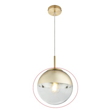 Globo - Náhradní sklo k lustru VARUS E27 zlatá pr. 20 cm