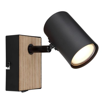 Globo - Nástěnné bodové svítidlo 1xGU10/25W/230V černá/hnědá