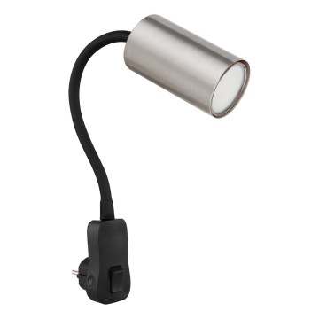 Globo - Nástěnné bodové svítidlo do zásuvky 1xGU10/35W/230V matný chrom