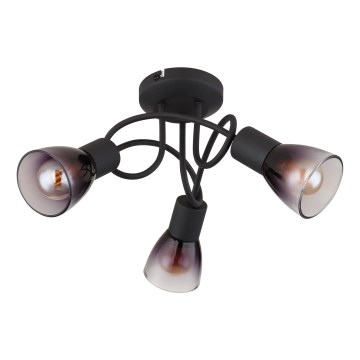 Globo - Přisazený lustr 3xE14/25W/230V černá