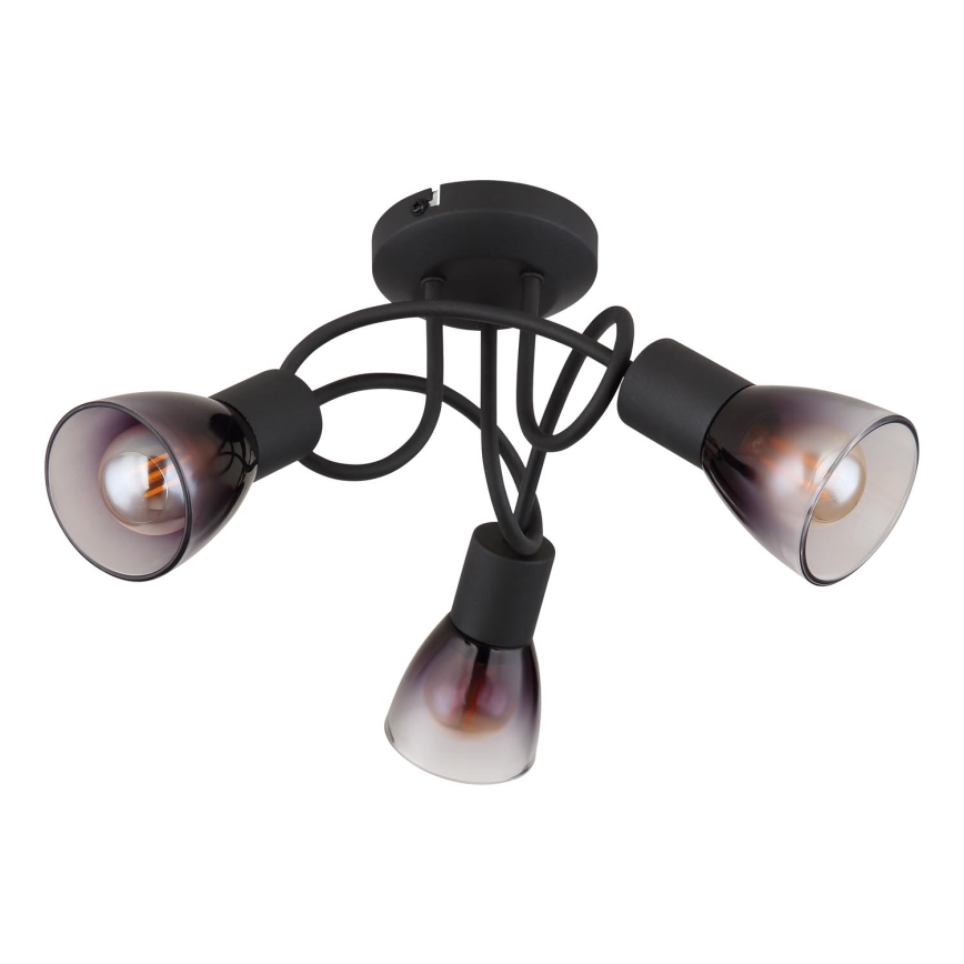 Globo - Přisazený lustr 3xE14/25W/230V černá